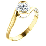 Solitaire Diamond Bypass Engagement Ring | 