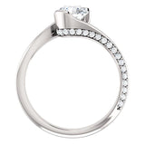 Solitaire Diamond Bypass Engagement Ring | 