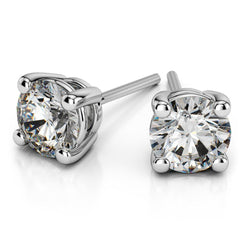 Round-Cut Diamond Solitaire Earrings in 14k Yellow or White Gold (1-1/2 ct.)