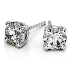 14K White Gold Diamond Earrings