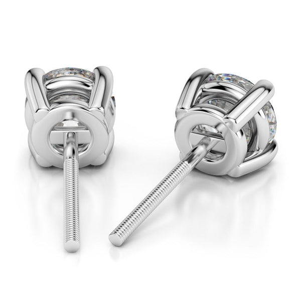 14k White Gold Round Cut Diamond Solitaire Earrings | A beautiful pair of Solitaire Diamond Studs. Total weight of 2.0 ct.



Price given based on VS ...