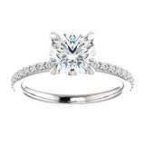 14K White Gold Round Engagement Ring 122790:195:P | 14K White Gold Round Engagement Ring 122790:195:P