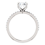 14K White Gold Round Engagement Ring 122790:195:P | 14K White Gold Round Engagement Ring 122790:195:P