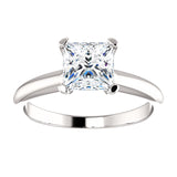 14K White Gold Princess Cut Solitaire Engagement Ring 122005:761:P | 