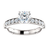 14K White Gold Round Accented Engagement Ring 121988:508:P | 14K White Gold Round Accented Engagement Ring 121988:508:P