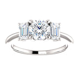 14K White Gold Round Engagement Ring 121986:448:P | 14K White Gold Round Engagement Ring 121986:448:P