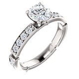 14K White Gold Round Accented Engagement Ring 121988:508:P | 14K White Gold Round Accented Engagement Ring 121988:508:P