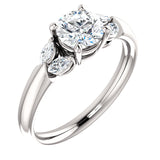 14K White Gold Round Engagement Ring 122316:1675:P | 14K White Gold Round Engagement Ring 122316:1675:P