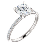 14K White Gold Round Engagement Ring 122790:195:P | 14K White Gold Round Engagement Ring 122790:195:P