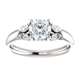 14K White Gold Round Engagement Ring 122316:1675:P | 14K White Gold Round Engagement Ring 122316:1675:P