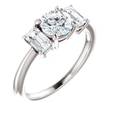 14K White Gold Round Engagement Ring 121986:448:P | 14K White Gold Round Engagement Ring 121986:448:P