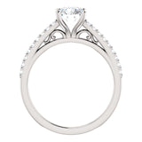 14K White Gold Round Engagement Ring 122838:195:P | 14K White Gold Round Engagement Ring 122838:195:P