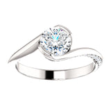 14K White Gold Round Engagement Ring 122063:235:P | 14K White Gold Round Engagement Ring 122063:235:P