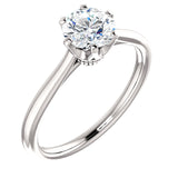 14K White Round Engagement Ring 122004:440:P | 14K White Round Engagement Ring 122004:440:P