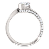 14K White Gold Round Engagement Ring 122063:235:P | 14K White Gold Round Engagement Ring 122063:235:P