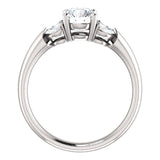 14K White Gold Round Engagement Ring 122316:1675:P | 14K White Gold Round Engagement Ring 122316:1675:P