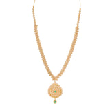 36.6 CT Uncut Diamond Emerald Necklace & Earring Set in 22K Gold W/Cable Link Chain | Ravishing 36.6CT Uncut Diamond Emerald Necklace & Earring Set in 22K Gold W/Cable Link Chain ...