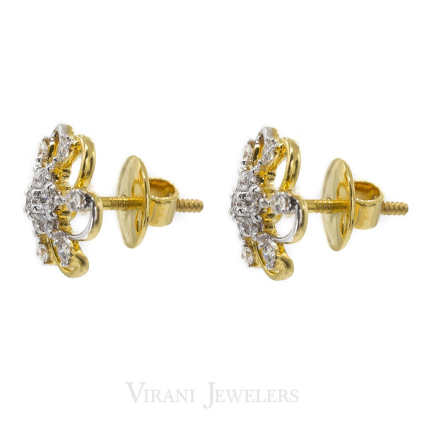 0.62CT Daisy Diamond Stud Earrings Set in 18K Yellow Gold | .62CT Daisy Diamond Stud Earrings Set in 18K Yellow Gold for women. Beautiful hand crafted floral...