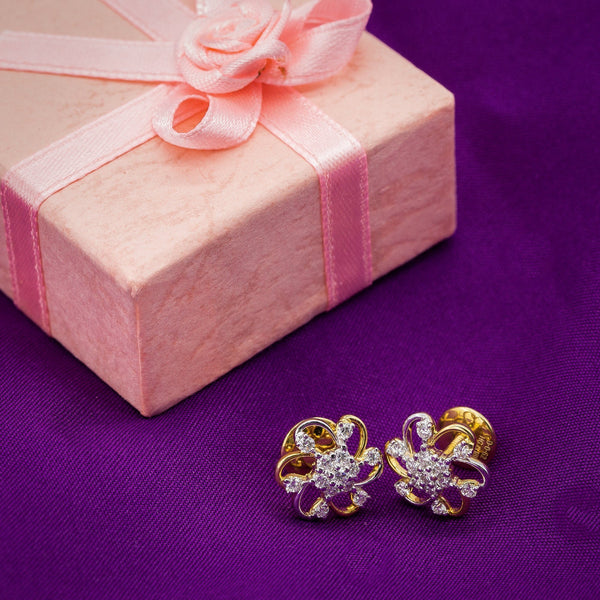 0.62CT Daisy Diamond Stud Earrings Set in 18K Yellow Gold | .62CT Daisy Diamond Stud Earrings Set in 18K Yellow Gold for women. Beautiful hand crafted floral...