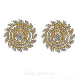 1.17CT Oceanic Diamond Stud Earrings Set in 18K Yellow Gold W/ Star Accents | 1.17CT Oceanic Diamond Stud Earrings Set in 18K Yellow Gold W/ Star Accents for women. Geometirc ...