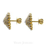 1.17CT Oceanic Diamond Stud Earrings Set in 18K Yellow Gold W/ Star Accents | 1.17CT Oceanic Diamond Stud Earrings Set in 18K Yellow Gold W/ Star Accents for women. Geometirc ...