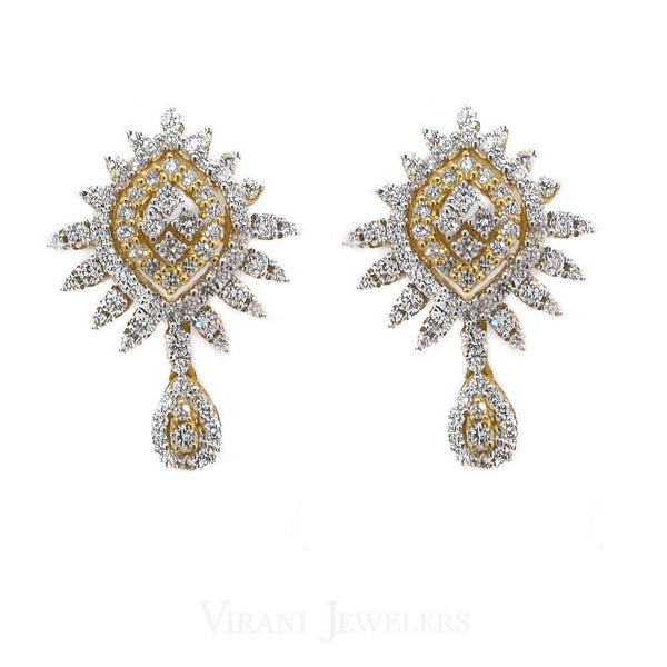 10.08CT Diamond Necklace and Earring in 18K Yellow Gold W/ Cable Link Chain | 10.08CT Diamond Necklace and Earring in 18K Yellow Gold W/ Cable Link Chain for women. Gold weigh...