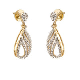 1.4CT Diamond Tear Drop Chain Pendant & Earrings Set In 18K Yellow Gold | 1.4CT Diamond Tear Drop Chain Pendant & Earrings Set In 18K Yellow Gold for women. Gold weigh...