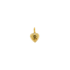 22K Gold Prisha "R" Pendant