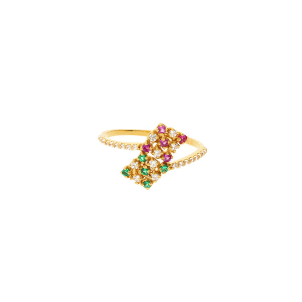 22K Gold Paired Gemstone Ring | 


Exude style and elegance when you wear the 22K Gold Paired Gemstone Ring from Virani Jewelers....