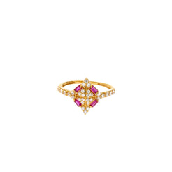 22K Gold & Gemstone Elegance Ring