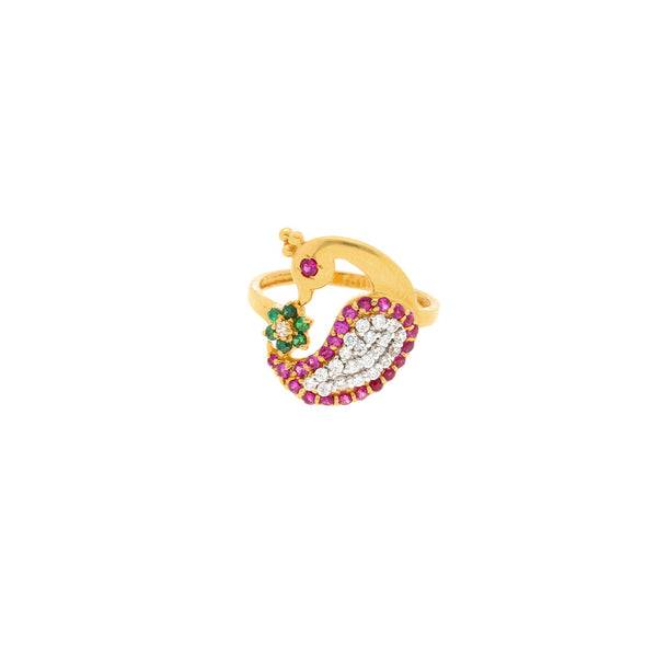 22K Gold & Gemstone Ahdia Peacock Ring | 


The gorgeous 22K Gold Ahdia Peacock Ring is a special and unique Virani Jewelers design. This ...