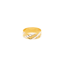 22K Gold Subtle Artisan Ring