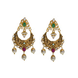 22K Yellow Antique Gold 2-in-1 Choker/Vanki & Chandbali Earrings Set W/ Emerald, Ruby, CZ, Pearls & Paisley Flower Design | 


Every woman deserves to feel elegant and classy in timeless gemstone jewelry that complements ...