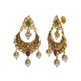 22K Yellow Antique Gold 2-in-1 Choker/Vanki & Chandbali Earrings Set W/ Emerald, Ruby, CZ, Pearls & Paisley Flower Design | 


Every woman deserves to feel elegant and classy in timeless gemstone jewelry that complements ...