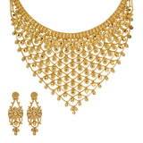 22K Yellow Gold Necklace & Earrings Set W/ Floral Chainmail Design | 


Drape your collar with seamless designs of brilliant gold with this 22K yellow floral gold nec...