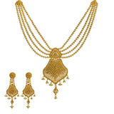 22K Yellow Gold Necklace & Earrings Set W/ Scallop Pendants & Multi Ball Strands | 


Brilliance in the most elaborate form is present with this most exquisite 22K yellow gold neck...