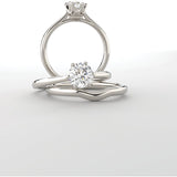 14K White Round Engagement Ring 122004:440:P | 14K White Round Engagement Ring 122004:440:P