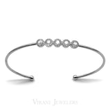 14K Gold Diamond Bangle | 