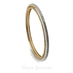 18K Gold 2 Piece Diamond Bangles