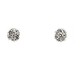 0.5 ct Diamond Cluster Earrings in 14k Yellow Gold
