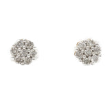 0.75 ct Diamond Cluster Earrings in 14k Yellow Gold | 0.75 ct Diamond Cluster Earrings in 14k yellow gold for women. Total weight is 2.5 grams. 