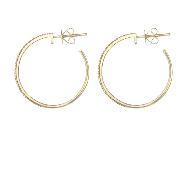 Minimalist 0.3 CT Diamond Hoop Earringd Set in 14K Yellow Gold | Minimalist 0.3 CT Diamond Hoop Earrings Set in 14K Yellow Gold for Women. Gold weight is 4.7grams...