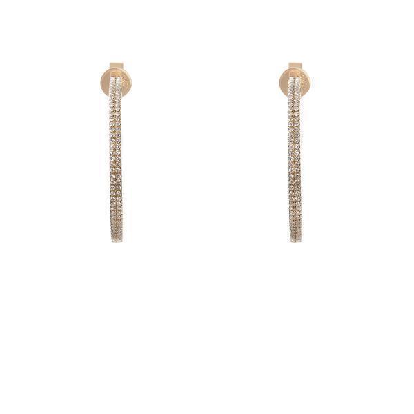Minimalist 0.3 CT Diamond Hoop Earringd Set in 14K Yellow Gold | Minimalist 0.3 CT Diamond Hoop Earrings Set in 14K Yellow Gold for Women. Gold weight is 4.7grams...