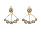 Minimalist 0.8 CT Round Diamond Ear Jackets Set in 14K Yellow Gold, Multiwear Earrings | Minimalist 0.8ct round diamond drop earrings set in 14k yellow gold. Earrings can be worn one of ...