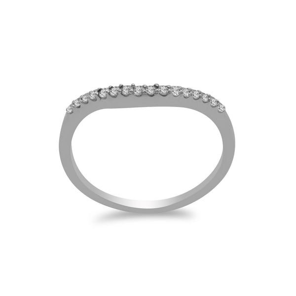 14K White Gold Diamond Ring | 