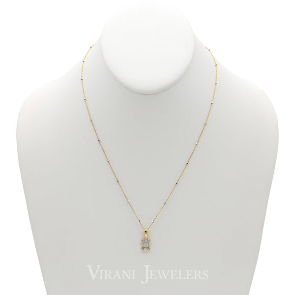 0.29 Diamond Knot Pendant Necklace & Earrings Set in 18K Yellow Gold | 0.29 Diamond Knot Pendant Necklace & Earrings Set in 18K Yellow Gold for women. Pendant and e...