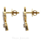 0.52CT Diamond Leaf Bisou Pendant Necklace & Earring Set in 18K Gold | 0.52CT Diamond Leaf Bisou Pendant Necklace & Earring Set in 18K Gold for women. Pendat and ea...