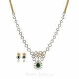 1.72CT Diamond Teardrop Chain Link Necklace & Earrings Set in 18K Yellow Gold | 1.72CT Diamond Teardrop Chain Link Necklace & Earrings Set in 18K Yellow Gold for women. Spar...