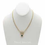 1.72CT Diamond Teardrop Chain Link Necklace & Earrings Set in 18K Yellow Gold | 1.72CT Diamond Teardrop Chain Link Necklace & Earrings Set in 18K Yellow Gold for women. Spar...