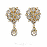 18k Gold Diamond Necklace and Earrings Set | 